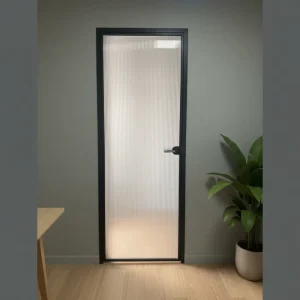 Double Tempered Tinted Pattern Glass Swing Casement Door for Apartments, Houses, Supermarkets, and Bedrooms