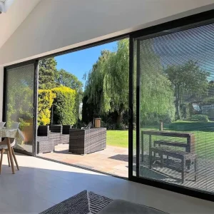 Double Triple Glazing Lift Aluminum Glass Sliding Entrance Door with Screen for Home Exterior Interior Patio Balcony