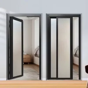 Dual Function PT/PD Sliding/Swing Aluminum Frame Glass Door for Bathroom & Bedroom