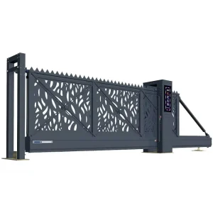 Durable Aluminum Alloy Automatic Hidden Trackless Double Cantilever Sliding Driveway Gate for Factory Park