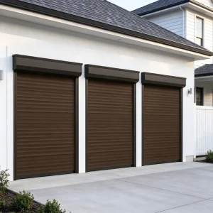 Durable Aluminum Slat Rolling Garage Door with Anti-Theft Feature Modern Design Windproof for Outdoor Use