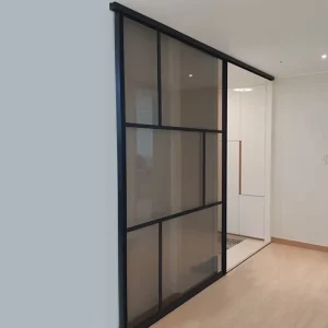 Durable Refined Beautiful Hotel Shower Single Sliding Glass Door Barn Door Wall Mounted Track