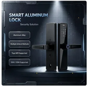 E-551 Fingerprint Password RFID Card Electronic Door Lock WiFi Smart Deadbolt for Wood and Aluminum Entry Doors