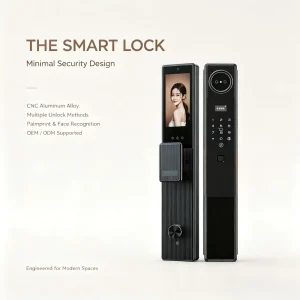 E739 3D Palmprint and Face Recognition Smart Door Lock with Fingerprint, Password, Card Key, and App Control