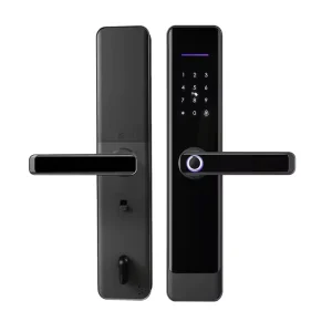E908F Steel and Aluminum Door Fingerprint Fire-Resistant Smart Lock with Cloud Digital Doorbell for Wood and Brass Doors