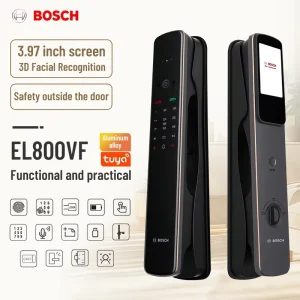 EL800VF Smart Home Door Lock Aluminum Alloy WiFi Visual Cat-Eye Face Recognition Fingerprint Password Key