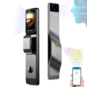 ES274 Ultra-Thin Electric Smart Lock with 6068 Mortise, Touch Screen, 3D Facial Recognition, Tuya WiFi App and Wood or Aluminum Door Compatibility