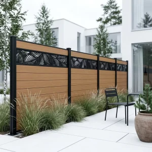 Eco Friendly WPC Privacy Fence UV Resistant Fade Resistant Durable 6 Feet Villa Hotel Custom Size CE Certified