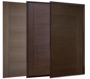 Eco-Friendly Wooden Bathroom Entry Door with Sound Insulation, Custom Size, Modern Design