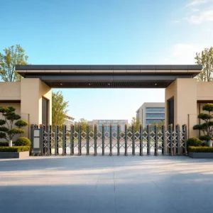 Electric Aluminum Alloy Telescopic Security Gate with Remote Control for Public Facilities