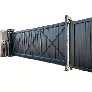 Electric Aluminum Alloy Trackless Cantilever Sliding Gate for Courtyards, Villas, Schools, and Fences