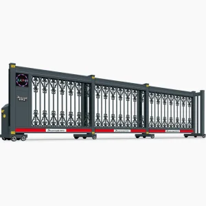Electric Aluminum Alloy Windproof Retractable Sliding Gate for Commercial Driveways