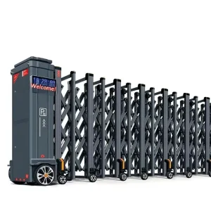 Electric Aluminum Alloy and Stainless Steel Retractable Gate for Schools, Factories, and Construction Sites