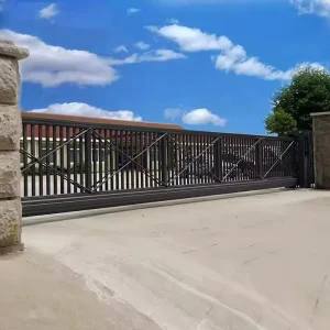 Electric Aluminum Suspended Straight Sliding Retractable Main Gate
