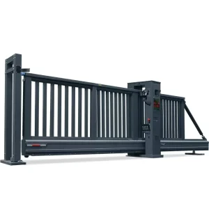 Electric Automatic Aluminum Alloy Double Hidden Cantilever Sliding Industrial Driveway Gate