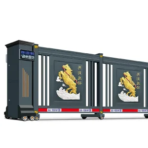 Electric Automatic Aluminum Alloy Retractable Telescopic Remote-Control Sliding Security Gate for Commercial Factories