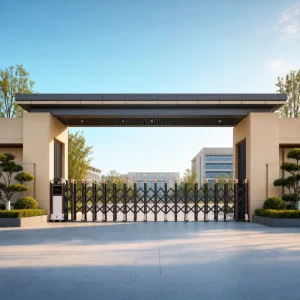 Electric Automatic Aluminum and Stainless Steel Telescopic Security Gate for Household and Factory Entrances