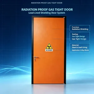 Electric Automatic Hermetic Sliding Lead Door for Cleanroom X-Ray Rooms, Hospitals