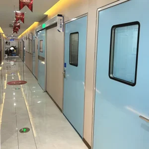 Electric Automatic Manual Stainless Steel Swing Door for Hospitals, Windproof and Airtight for Negative Pressure Rooms