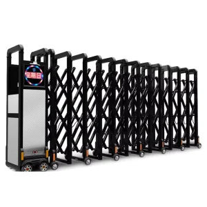 Electric Automatic Retractable Telescopic Gate, Aluminum Alloy & Stainless Steel, for Home and Factory