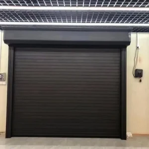Electric Automatic Rolling Sectional Polymer Garage Door with Stainless Steel Screen, Water Resistant