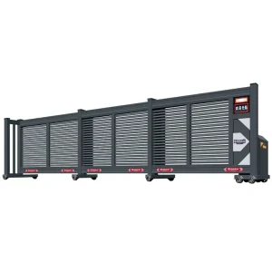 Electric Automatic Sliding Metal Aluminum Driveway Gate Modern Powder-Coated Design