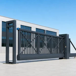 Electric Drive Aluminum Alloy Cantilever Trackless Sliding Gate for Courtyard or School