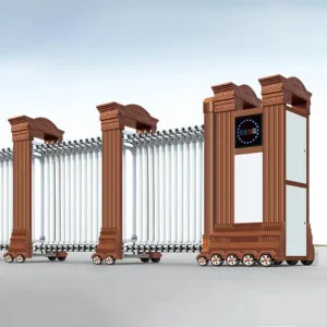 Electric Expandable Retractable Barrier Gate with Turnstile Access Control