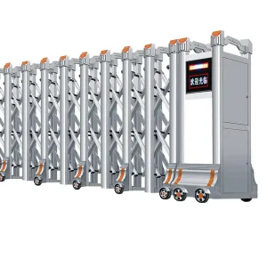 Electric Operated Telescopic Retractable Gate for Industrial Outdoor Use