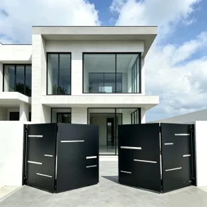 Electric Outdoor Aluminum Automatic Bi-Folding House Driveway Gate