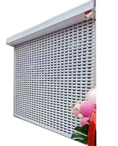 Electric Perforated Aluminum Alloy Outdoor Rolling Shutter Door