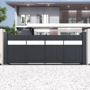 Electric Retractable Aluminum Alloy Sliding Gate for Self-Built House Courtyard and Outdoor Community
