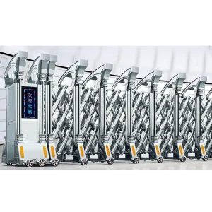 Electric Retractable Collapsible Gate with Remote Control System