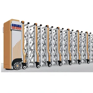 Electric Retractable Sliding Gate, Custom Expandable Automatic Collapsible Aluminum Alloy Security Barrier
