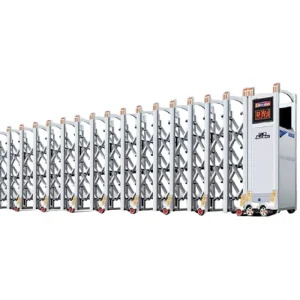 Electric Retractable Stainless Steel Automatic Folding Fence Gate with Remote Control for Hotel