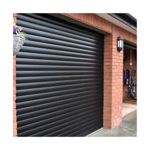 Electric Roll-Up Garage Door with Remote Control, Aluminum Alloy, Security Protection for Windows