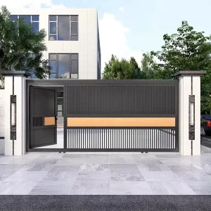 Electric Sliding Aluminum Driveway Entrance Gate for Modern House Security