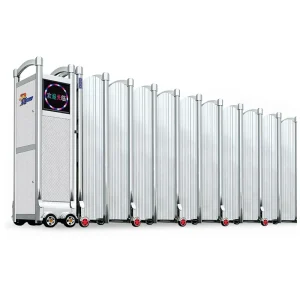 Electric Stainless Steel Retractable Folding Security Gate for Composite Driveway Entrance