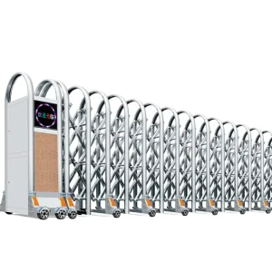 Electric Stainless Steel Telescopic Retractable Sliding Gate for Apartments, Office Buildings, Malls, Gyms, and Hospitals