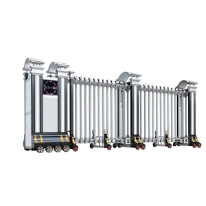 Electric Telescopic Retractable Sliding Fence Gate with Manual Remote Control for School Park Office