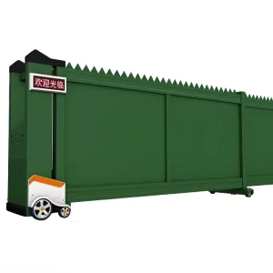 Electric Telescopic Sliding Protective Enclosure Gate for Large Industrial Sites
