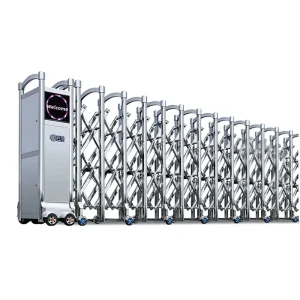 Electric Trackless Telescopic Door with Remote Control for Factory Buildings, Schools, and Communities