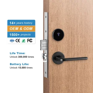 Electronic Aluminum Split Hotel Room RFID Key Card Smart Door Lock with Management System Software