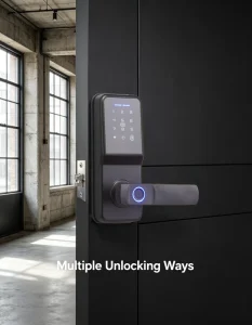 Electronic Handle Smart Lock with Five Unlock Modes and Low Energy Consumption for Apartments