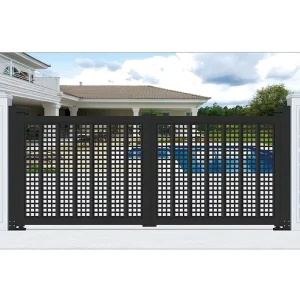 Elegant Outdoor Metal Fence Gate Decorative Steel Entry Gate for Villa Courtyard Residential Property