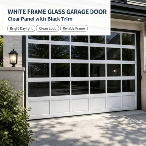 Energy-Efficient Carriage House Garage Door with Decorative Hardware and High-Density Insulated Core for Residential Villas