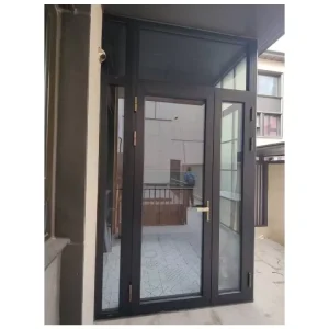 Energy Efficient Durable Glass French Bar Windows Fixed Aluminum Swing Door