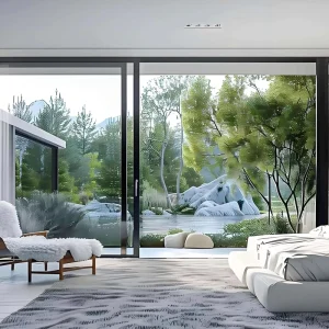 Energy Efficient Lead-Free UPVC Sliding Door Anti-Aging Windproof Balcony Door for Villa Residential Construction