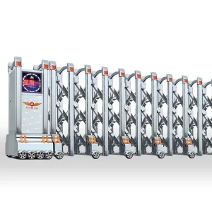 Entrance Main Gate Industrial Collapsible Driveway Sliding Gate Factory Electric Retractable Gate with Track Motor