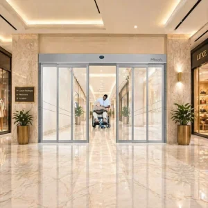 Escape Emergency Exit Modern Exterior Automatic Glass Slide Panic Break out Door with Finished Surface